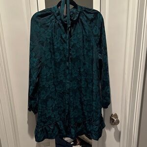 Vici Teal Floral Mini Dress